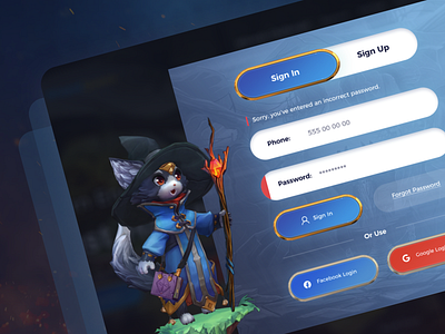 Login Page Design for Gamified E-Learning Platform animation branding colorful design e learning education educational gradient graphic design illustration magic mystic quest quests school ui web web design website wizard