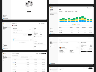 Ocast Dashboard Overview analytics black branding buttons chart dashboard design system desktop graph illustration list minimal pricing product design saas table ui ux web white