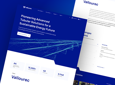 Vallourec website design | Landing page design figma hero section landing page ui ui design ux ux design web site