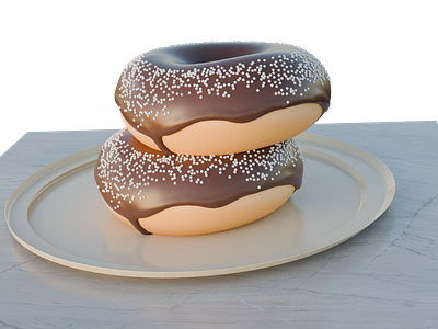 3d stack chocolate donut with sprinkles 3d 3d modeling american food blender breakfast cake calorie chocolate desser digital art donut fast food food glazed illustration menu realistic snack sprinkles sweet