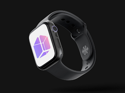 Visionarium: VR Space 3D Logo and branding. Apple Watch. 3d logo abstract creative design futuristic branding geometric logo gradient graphic design high tech illusion innovative logo logo design logotypely minimalist design modern design pink purple tech logo virtual reality visual identity vr logo