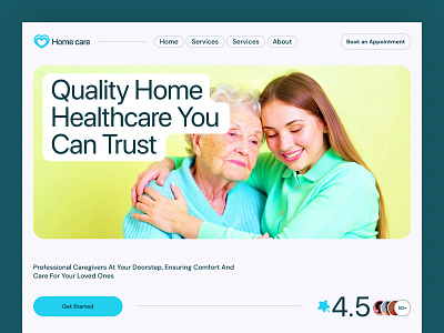 Homecare- Healthcare Website Design care clean doctor health homecare landing page lifestyle med website medical medical landing page medicine medtech sicence ui ui web design uiux ux web web design website