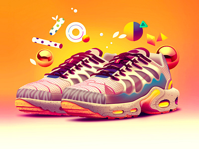 Terrascape Air Max airmax basket illustration lifestyle poster sneakerart sneakerillustration sneakers soles