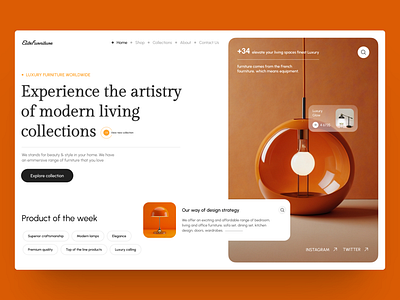 Furniture Website Design decor design furniture homedecor interior interiordesign landingpage ui uiesign uiuxdesign ux webdesign website