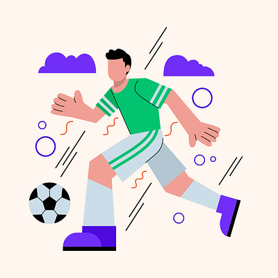 Soccer flat design flat illustration illustration soccer sport vector