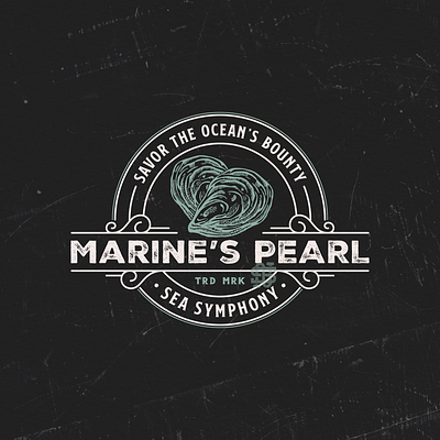 MARINE'S PEARL branding graphic design illustra illustration logo retro logos