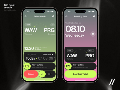 Travel Mobile iOS App android app design app ui branding dashboard design interface ios itinerary mobile app mobile ui product design purrweb tickets travel trip ui ux