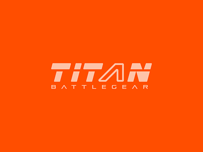 Titan Battlegear // Wordmark Option 2 athlete branding design graphic design hockey logo logo design logotype orange slapshot sport wordmark youth