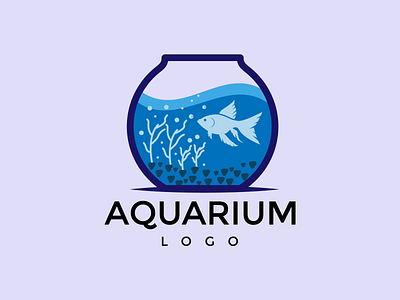 AQUARIUM LOGO aquarium bird logo branding design fish gold fish graphic design illustration logo