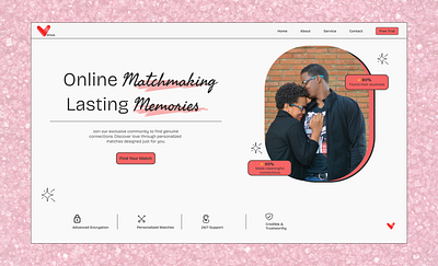 Hero Section for a dating website... branding design graphic design logo typography ui ux