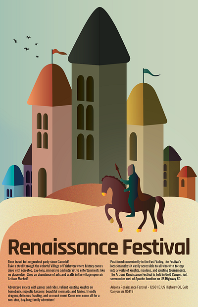 Renaissance Festival Poster branding graphic design illustration logo ui vector