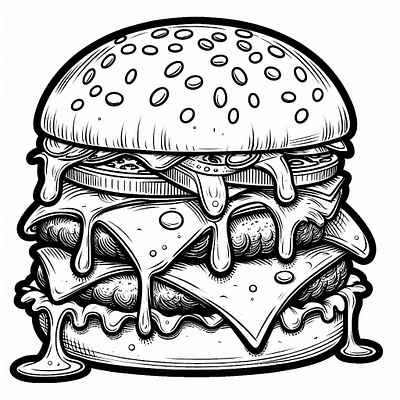 Pizza coloring page burger coloring page coloring page graphic design