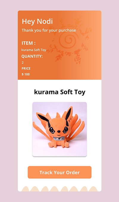 Day 017- Email Receipt 📩🧾 day 017 email receipt 📩🧾 email receipt kurama track your order ui uiui uiux