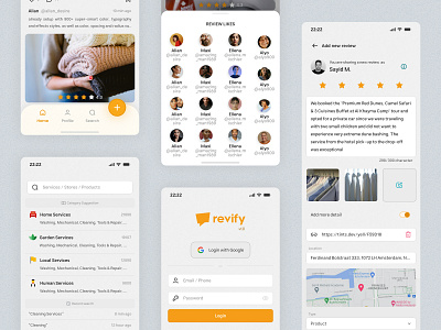 Revify - Discover Local Services around you app dark design light mobile design mobile ui saas ui ux