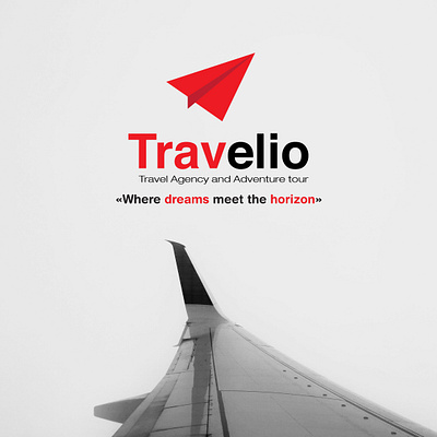 Travelio - Travel Agency brand design graphic design illustrator logo plane travel trip ui vector