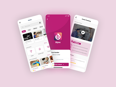 Blync - Home Services Marketplace App app appdesign mobiledesign productdesign ui uiux uxdesign