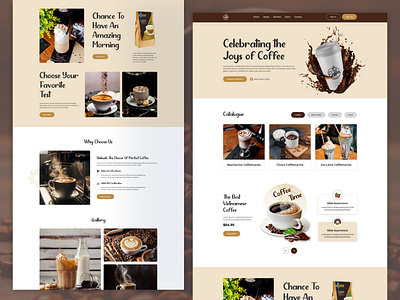 Coffee Shop Landing Page Design cafe call to action cappuccino coffee coffee shop competitors customer reviews espresso expertise features landing page latte limited time offer muffins pain points pricing target audience testimonials trust signals ui