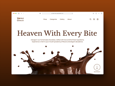 Chocolate Brand Landing Page - UX/UI Design branding brutalism chocolate design figma hero landing page ui uiux user interface ux uxui web web design