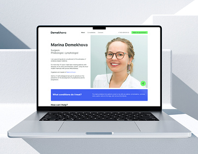 Dr. Demekhova | Professional Doctor's Website branding landing page ui user experience ux website design
