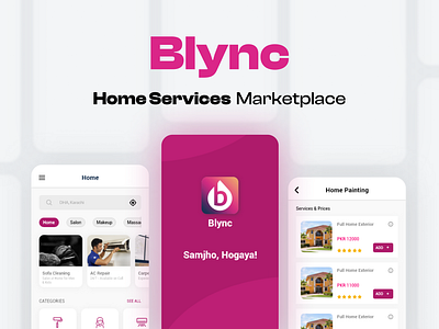 Blync - Home Services Marketplace App app appdesign mobiledesign productdesign ui uiux uxdesign