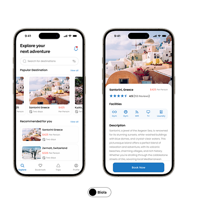 A Travel Booking App figma product design travel trip booking ui