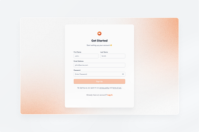 Signup screen b2b create account design onboarding product design saas sign in sign up ui uiux ux uxdesign