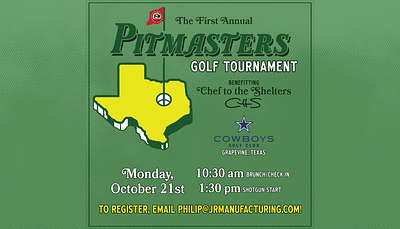 "THE PITMASTERS" GOLF TOURNAMENT GRAPHICS barbecue branding design golf graphic design illustration masters print