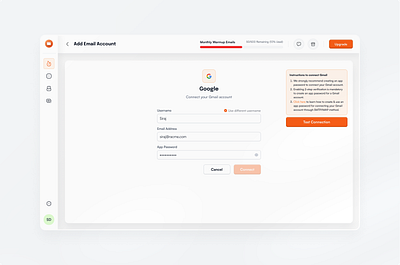 Connect google email b2b connect connect mail design email gmail google mail mail set up product design saas ui uiux ux uxdesign
