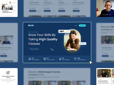 PSM Course Website Design – Clean, Professional & Engaging clean ui course landing page course website dashboard design education platform learning platform minimal web design modern website professional web design responsive website safety training safety website training website uiux user friendly ui ux design web app design web design website layout website ui