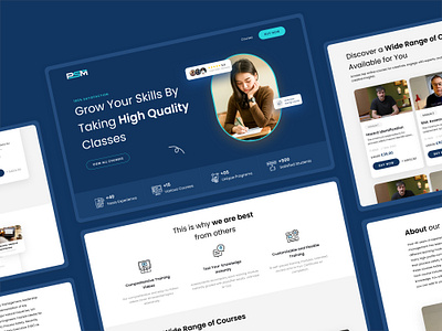 Website Design for PSM Courses creative website design figma website design graphic design landing page design minimal website ui ui design ui ux design website design
