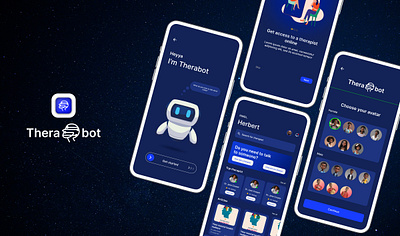 Mental Health App(Therabot) dailyui design ui ux