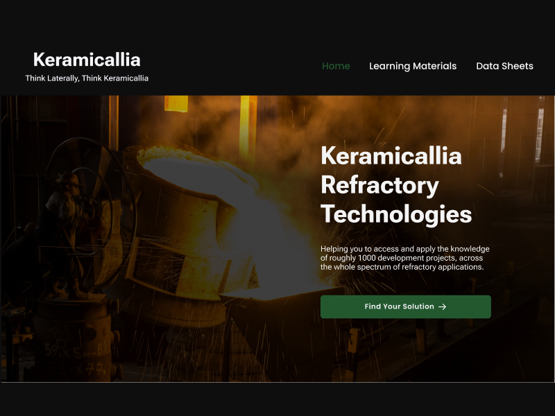 Example of Keramicallia Client Website Redesign Ongoing Project