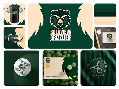 Boldview Grizzlies artdirection baseball boldview branding graphic design grizzlies identity jersey logo merchendise romania website