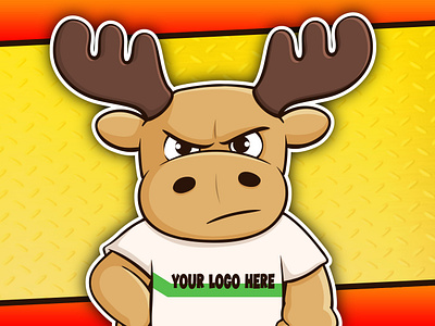 Design Animals Mascot logo | Custom Moose Cartoon Character animal mascot cartoon character character designer custom custom animal mascot custom logo custom mascot design design design logo etsy fiverr gerdoo logo logo designer mascot mascot for brand mascot logo order cartoon logo order mascot logo