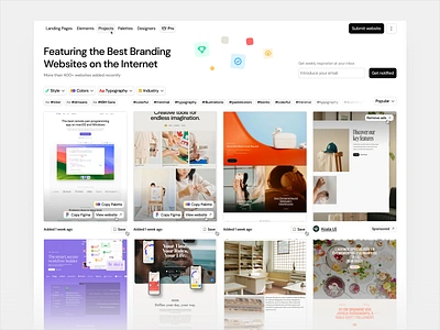 Branding Website · Home Page branding color palette grid landing page layout portfolio typography