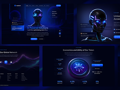 Filter AI - Blockchain AI Bot ai ai bot blockchain crypto crypto landing cryptocurrency defi finance fintech ico landing landing page platform token ui ui ux wallet web design inspiration web3 webdesign