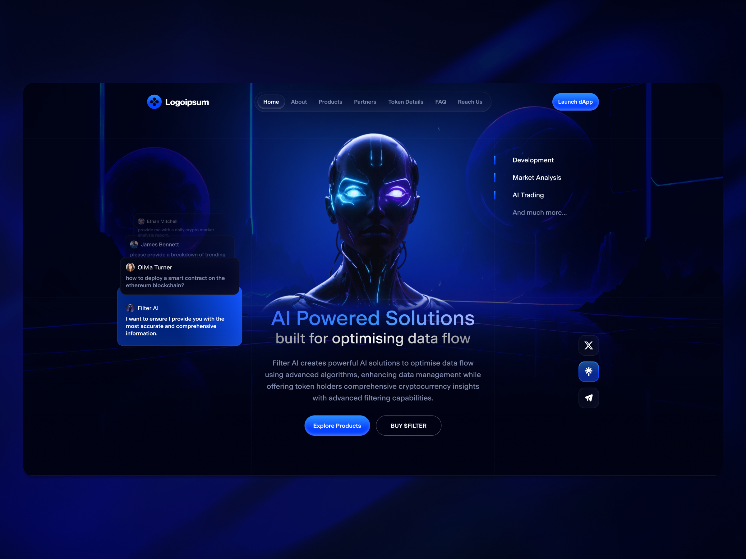 Filter AI - Blockchain AI Bot by Berkay Erdinc on Dribbble