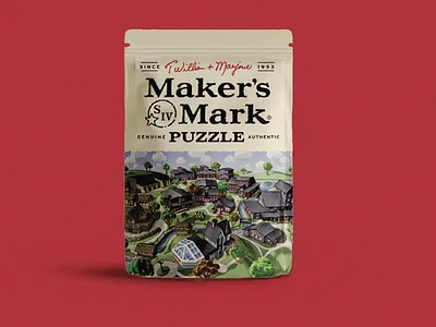 Maker's Mark Ambassador Gift branding design gift graphic design packaging puzzle