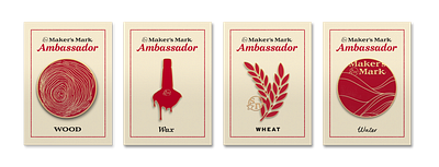 Maker's Mark Ambassador Pins ambassador apparel branding design enamel pins graphic design packaging pins