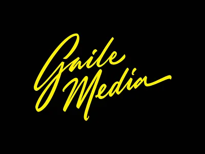 Gaile Media company logo creative custom type graphic design hand drawn handlettering handtypography handwriting logo logo logotype media media company modern logo signature typography