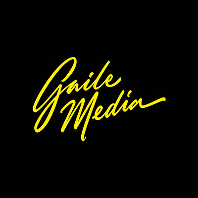 Gaile Media company logo creative custom type graphic design hand drawn handlettering handtypography handwriting logo logo logotype media media company modern logo signature typography