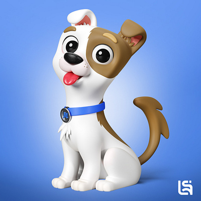 Cute Dog 3d character cute dog