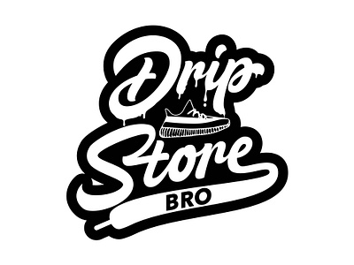 Drip Store Bro clothing clothing brand creative custom logo drip hand drawn handlettering lettering logo logo design logotype modern sneakers t shirt typography