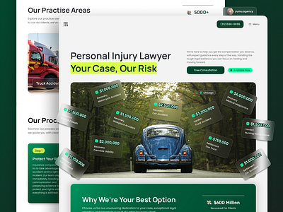 Website Design | Personal Injury Lawyer branding design design agency illustration landing page local business redesign ui web design website