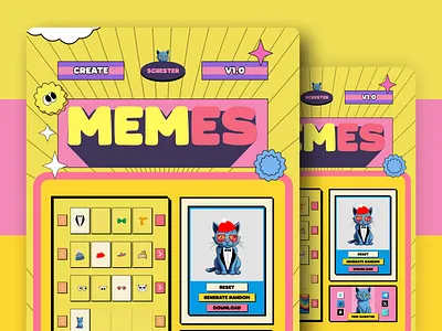 Meme Character Create Design blockchain character character create character create design coin crypto cryptocurrency design landing page meme memecoin memes memetoken template token ui website