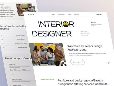 #DEC-OR Interior Design Web 2024 3d agency website animation branding design dribbble graphic design homepage homepage design illustration landing page logo motion graphics turjadesign typography ui ux webdesign website website concept