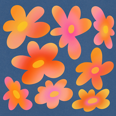 Floral digital art illustration procreate