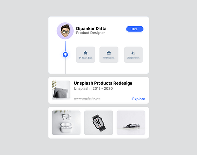 Profile Card UI branding design graphic design product design ui ui design ui ux ux