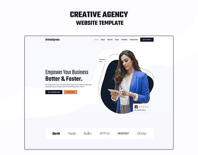 ArtistaXpress – Free Bootstrap Creative Agency Website Template agency artistaxpress bootstrap bootstrap website template creative creative agencies css3 design designtocodes free free one page one page one page website one page website template personal portfolio template