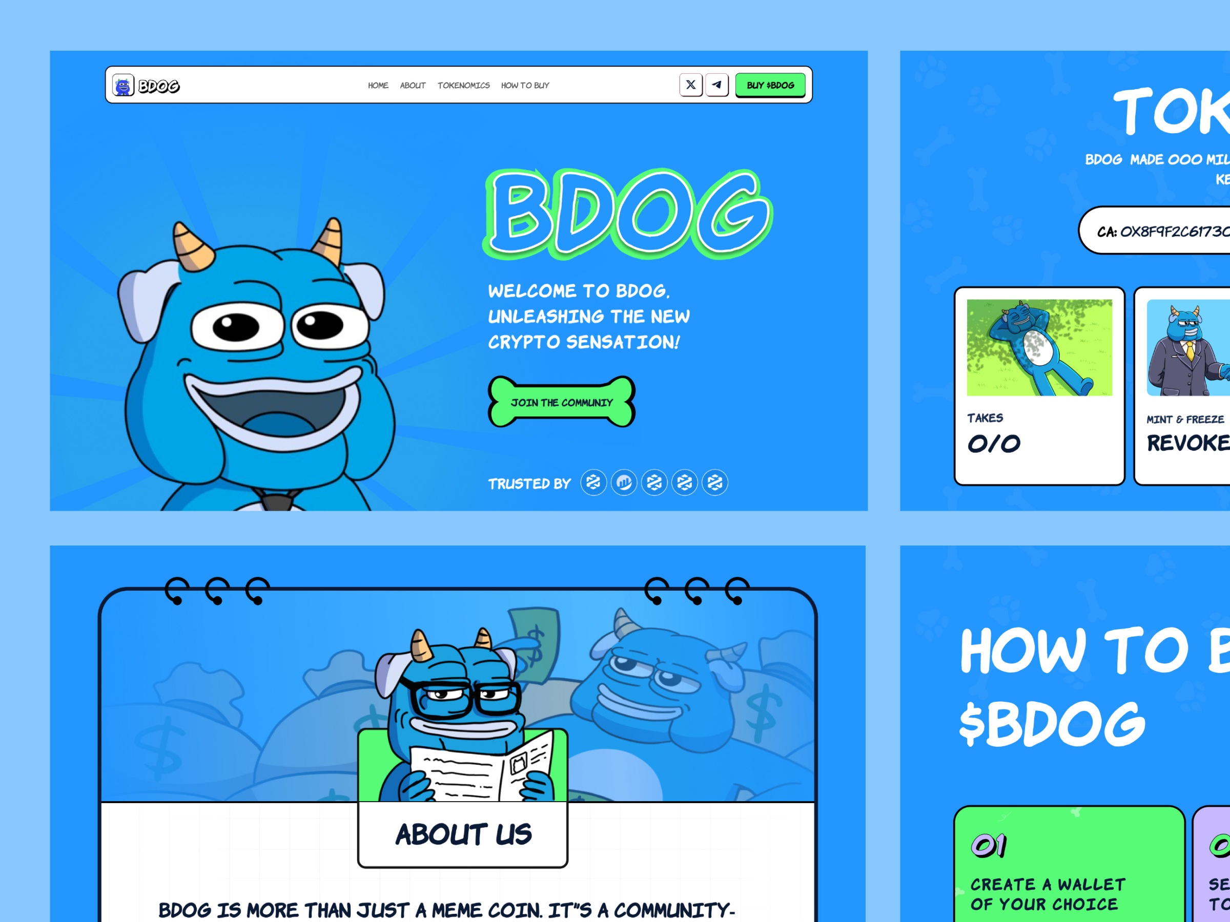 Meme Coin Landing Page by Murad Hossain on Dribbble